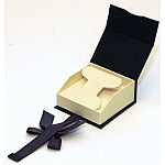 Linen Paper Combination T-Earring and Pendant Box with Magnetic Closure