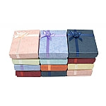 Assorted Colors Cardboard Pendant Box with Bow