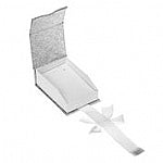 High Quality Paper Pendant Box with Satin Bow Magnetic Closure