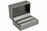 Silver Leatherette Double Ring Slit Box
