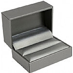 Silver Leatherette Double Ring Slit Box