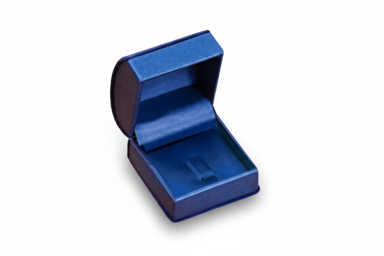 Blue jewelry box on a white background