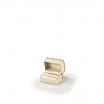 Leatherette Roll Top Double Ring Box