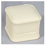 Plush Cream Faux Leather Box Pendant