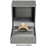 Silver Leatherette Ring Slit Box