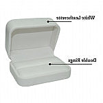 Leatherette Round Corner Double Ring Box