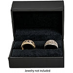Black Leatherette Double Ring Slit Box