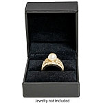 Black Leatherette Slit Ring Box