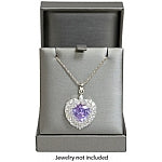 Silver Leatherette Necklace/Pendant Box