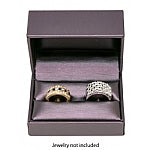 Purple Leatherette Double Ring Slit Box