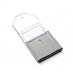 Silver Gray Leatherette Small Pearl Folders