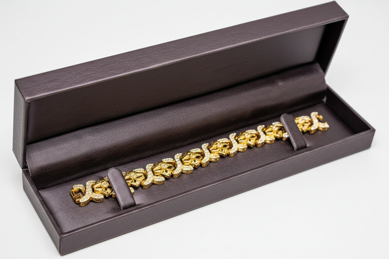 Purple Leatherette Bracelet Box