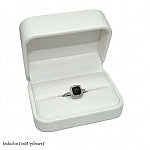 Leatherette Round Corner Double Ring Box