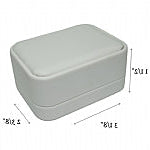 Leatherette Round Corner Double Ring Box