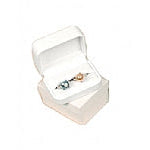 Leatherette Round Corner Double Ring Box