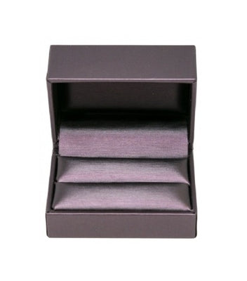 Purple Leatherette Double Ring Slit Box