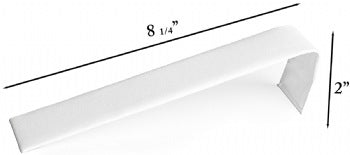 Novel Box Slim Bracelet & Watch Jewelry Display Ramp In White Leatherette