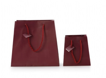 Burgundy Matte Laminated Tote Bag(Small)
