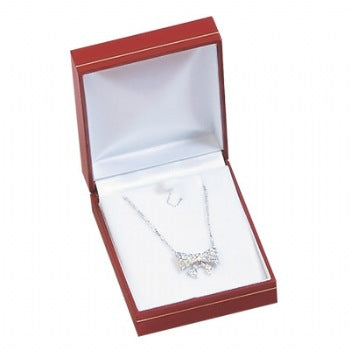 Leatherette with Gold Rim Large Pendant Box