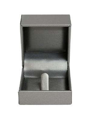 Silver Leatherette Ring Clip Box