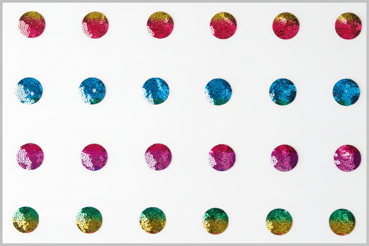 Rainbow Hots Spots Reflections Satinique Tissue Paper