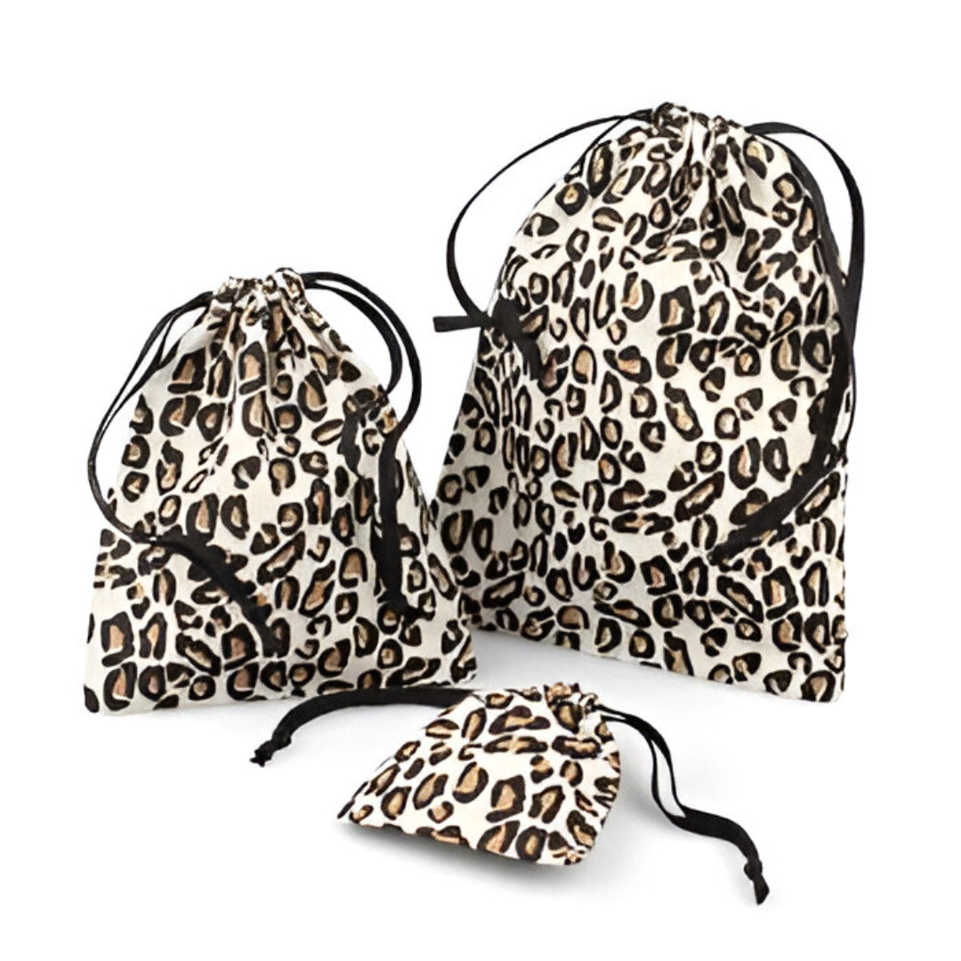 Animal Print Cotton Pouches Small
