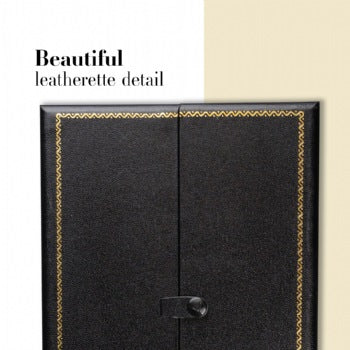 Novel Box Ring Earring Necklace Bracelet Combo Jewelry Box In Black