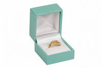 Teal Leatherette Ring Box