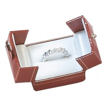 Leatherette Double Door Ring Box