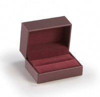 Burgundy Leatherette Double Ring Slit Box