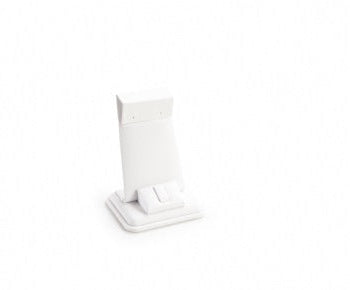 White Leatherette Earring/Ring Stand