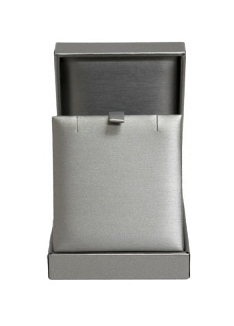 Silver Leatherette Necklace/Pendant Box