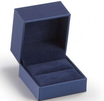 Navy Leatherette Ring Slit Box