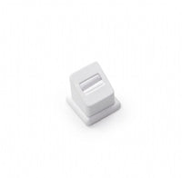 White Leatherette 1 Ring Slot Stand