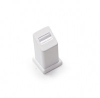 White Leatherette 1 Ring Slot Stand