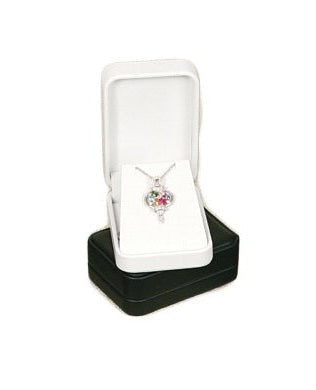 Leatherette Round Corner Pendant/Earring Box