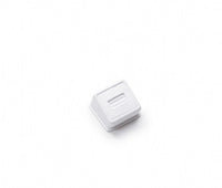 White Leatherette 1 Ring Slot Stand