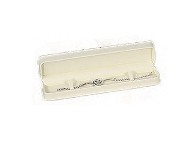 Plush Cream Faux Leather Box Bracelet