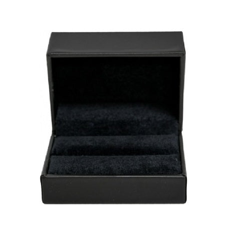 Black Leatherette Double Ring Slit Box