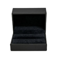 Black Leatherette Double Ring Slit Box