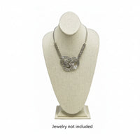 Beige Linen Necklace Jewelry Display Bust Stand X-Large