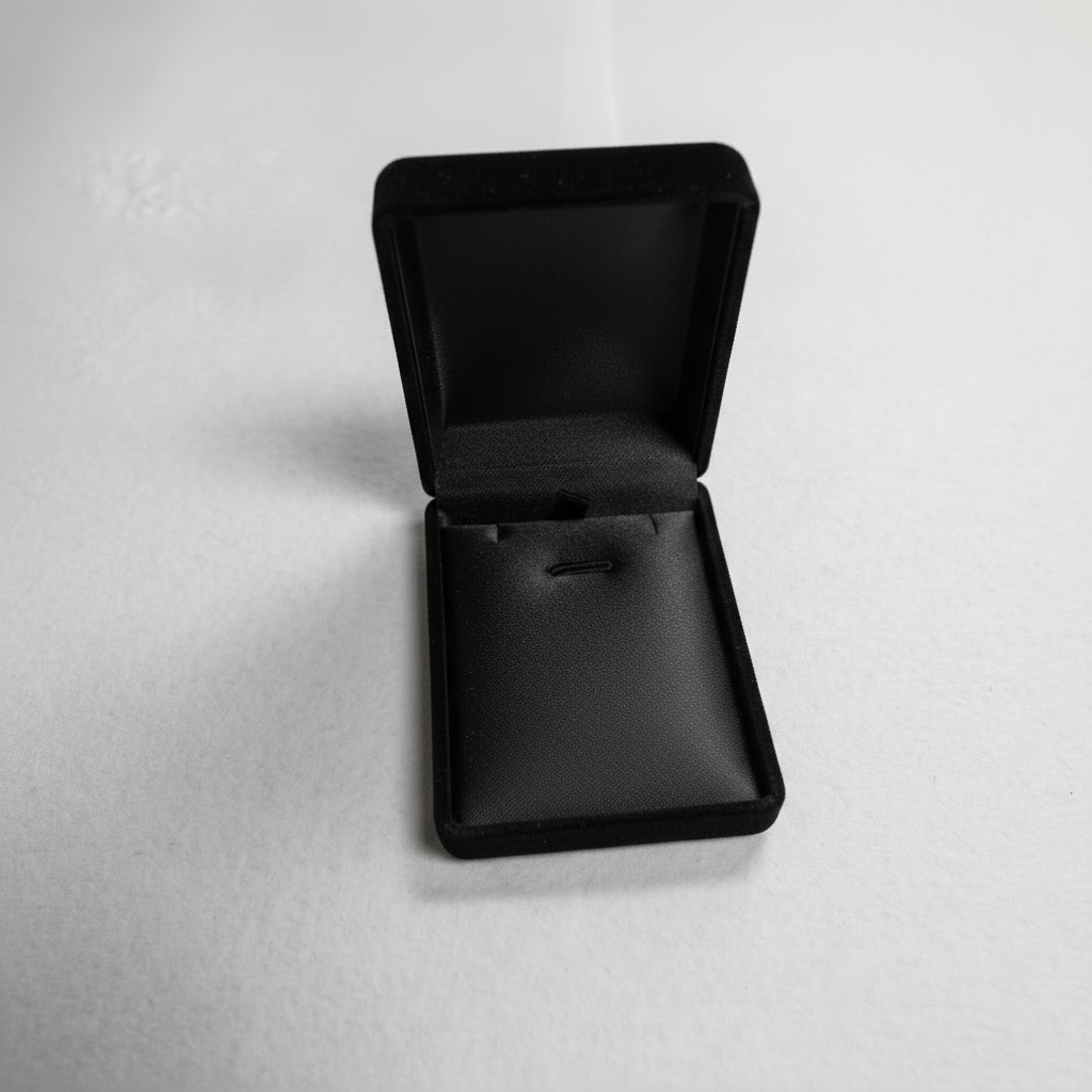 Black velvet jewelry box 