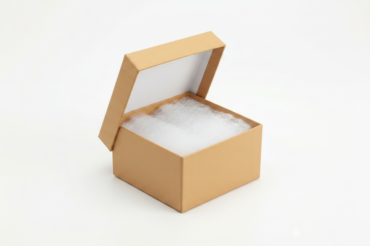 3 1/2 x 3 1/2 x 1-Cotton Filled Boxes - Made In USA