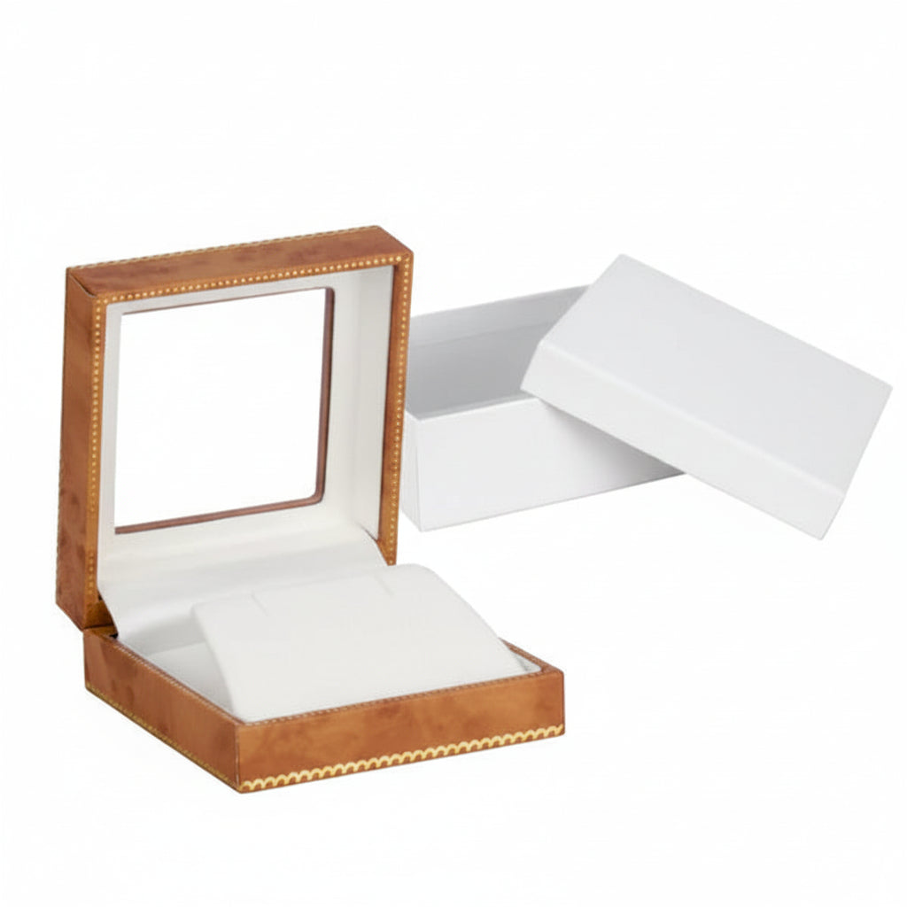 leatherette earring and pendant box