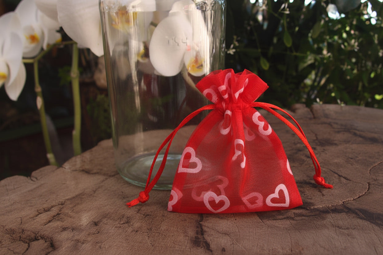 Organza Heart Pouch
