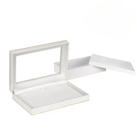 White Window Leatherette Pearl Box