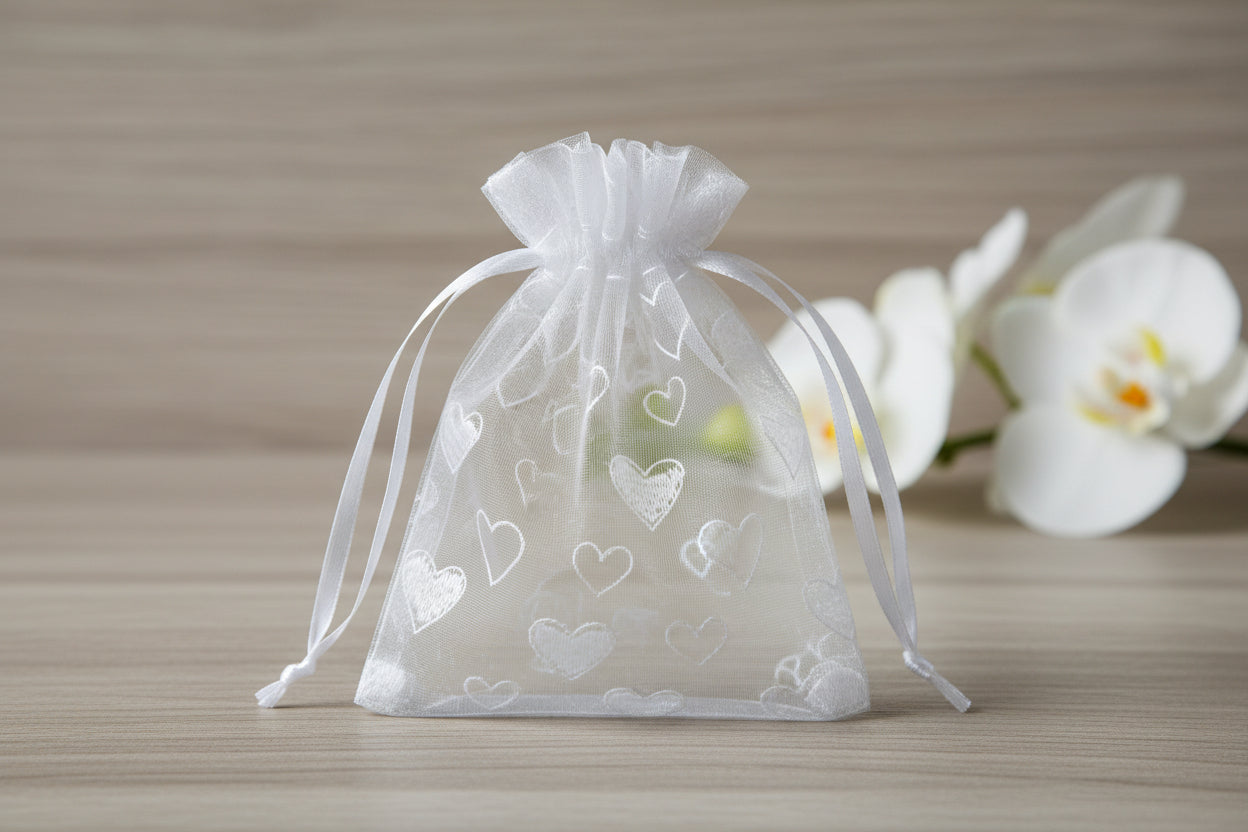 Organza Heart Pouch