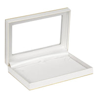 White Window Leatherette Pearl Box