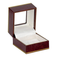 Burgundy Window Leatherette Ring Clip Box