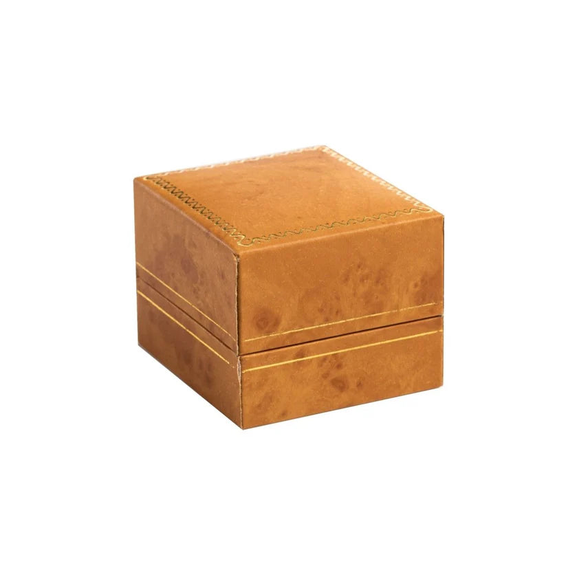 Woodgrain leather jewelry box 